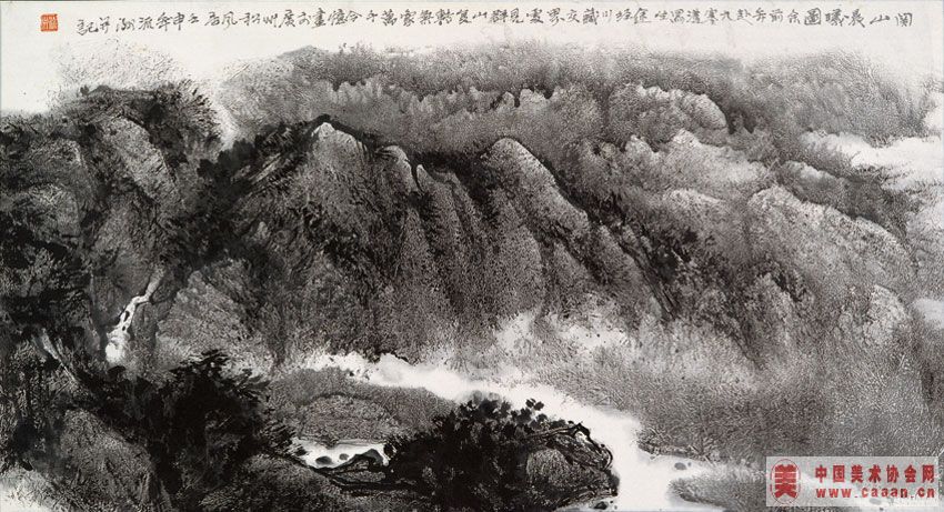 关山晨曦图年